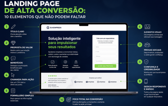 Landing page de alta conversão: 10 elementos que não podem faltar